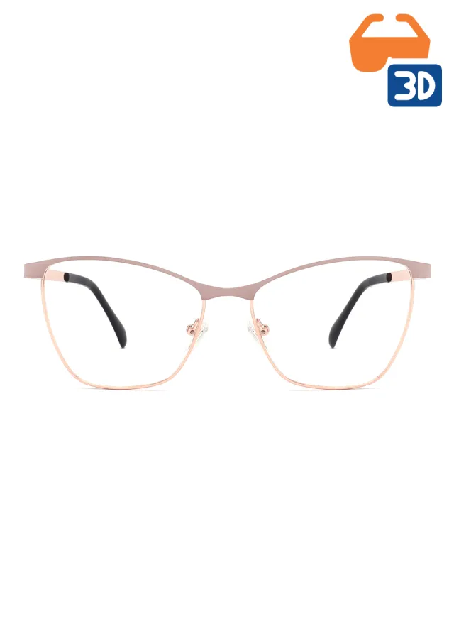 Ouyuan CH-6315 occhiali da vista cat-eye metallo leggeri