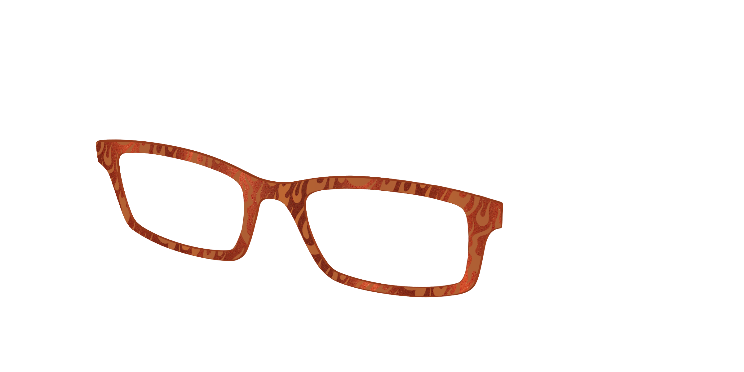 Pair Eyewear Design Tops Blazing Flames Shimmer top occhiali Cedro fiamme