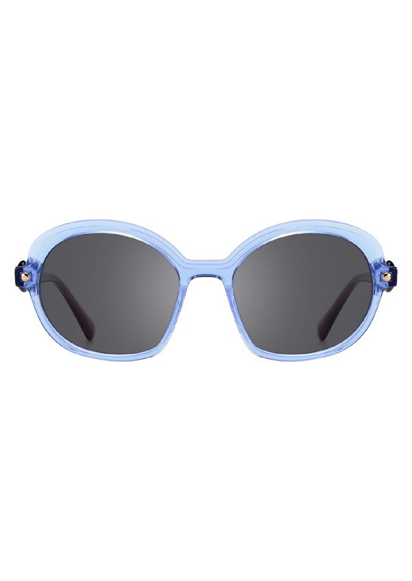 Ouyuan 2202S occhiali da sole ovali acetato blu polarizzati