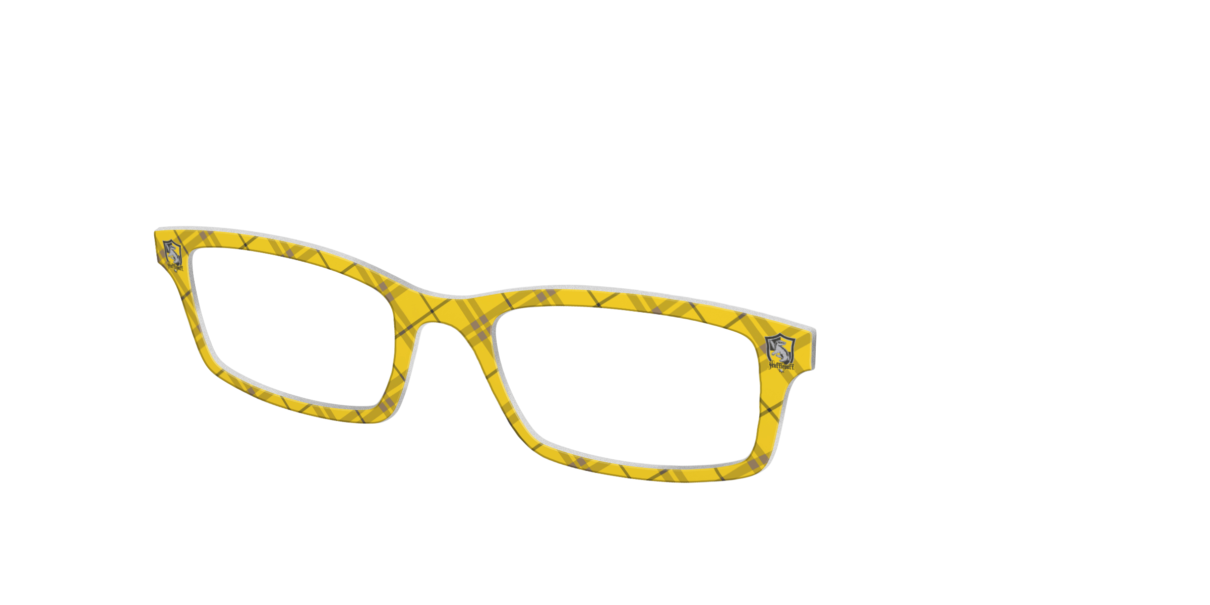 Pair Eyewear Collabs The Hufflepuff Plaid top occhiali giallo