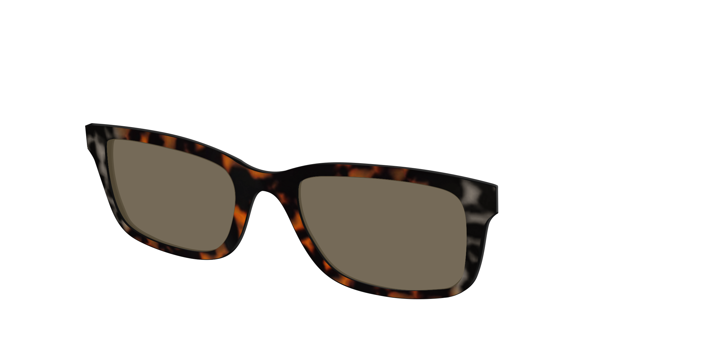 Pair Eyewear Sun Tops Polarized Gray Amber Tortoise clip sole