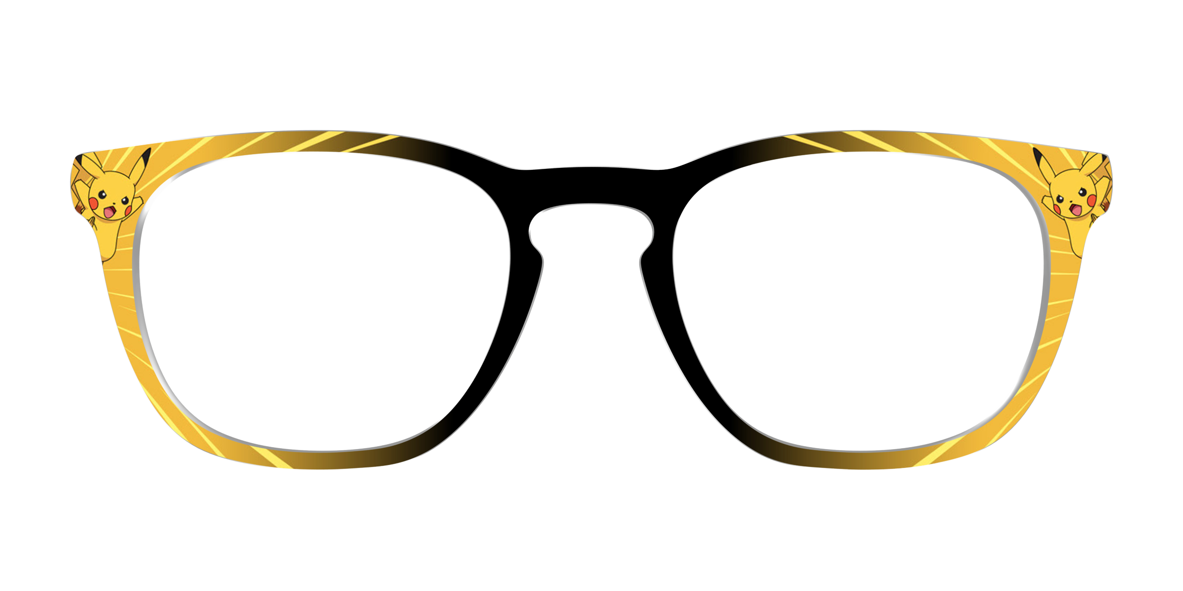 Pair Eyewear Collabs Pikachu Power top frame Cedro giallo