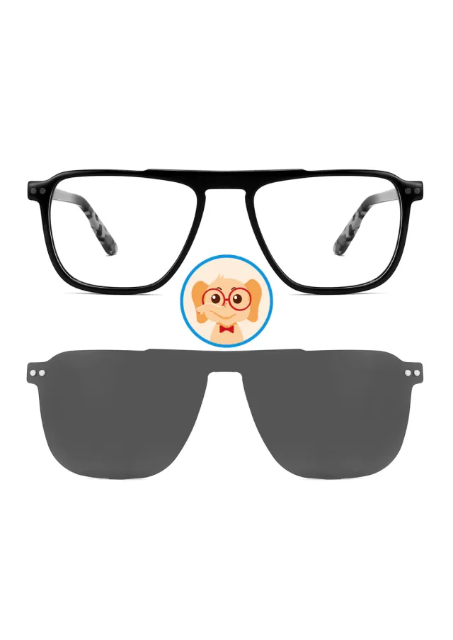 Ouyuan TAK9040 set occhiali clip-on bimbo acetato