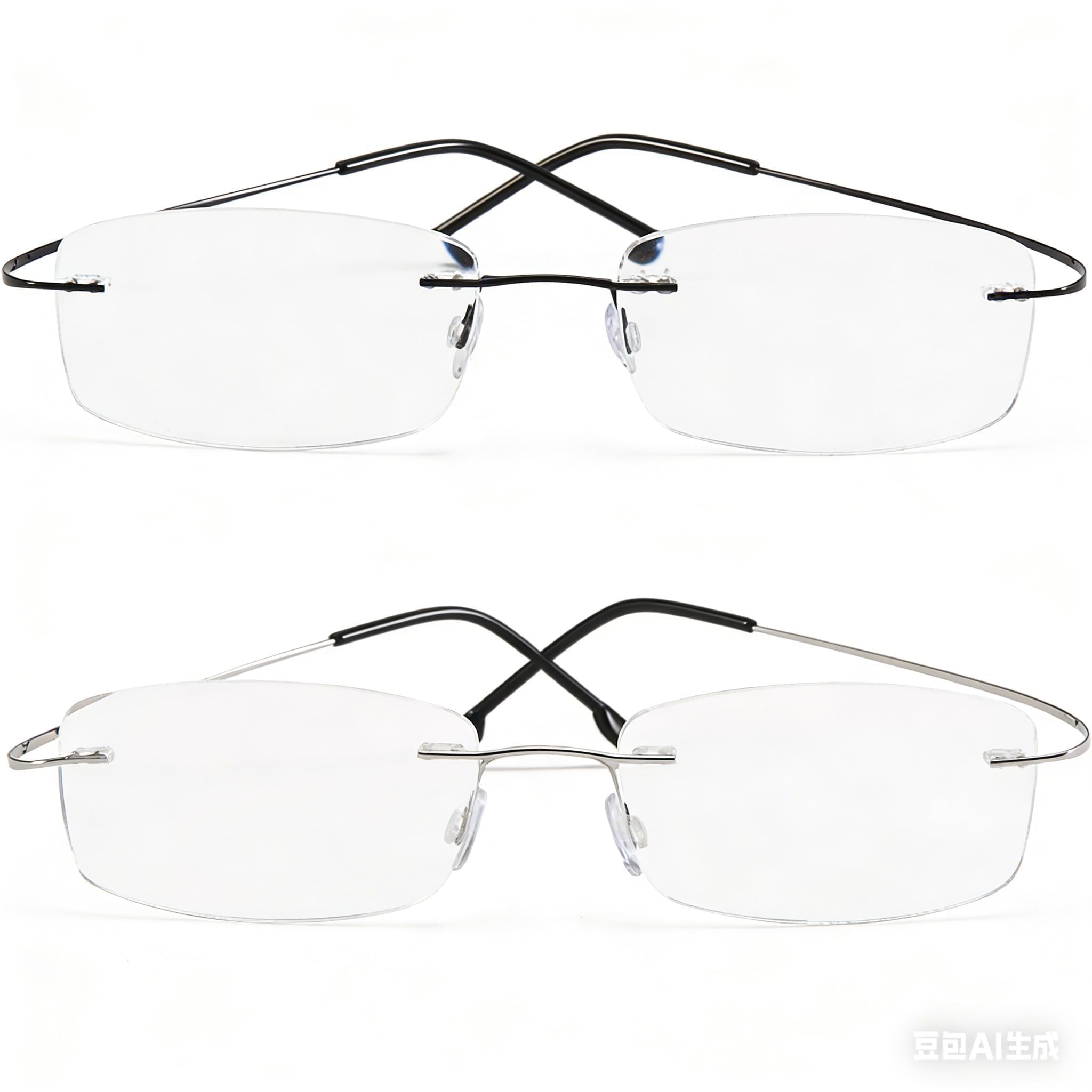 Hubeye Frameless Occhiali da Lettura 2.0 Titanio Senza Montatura