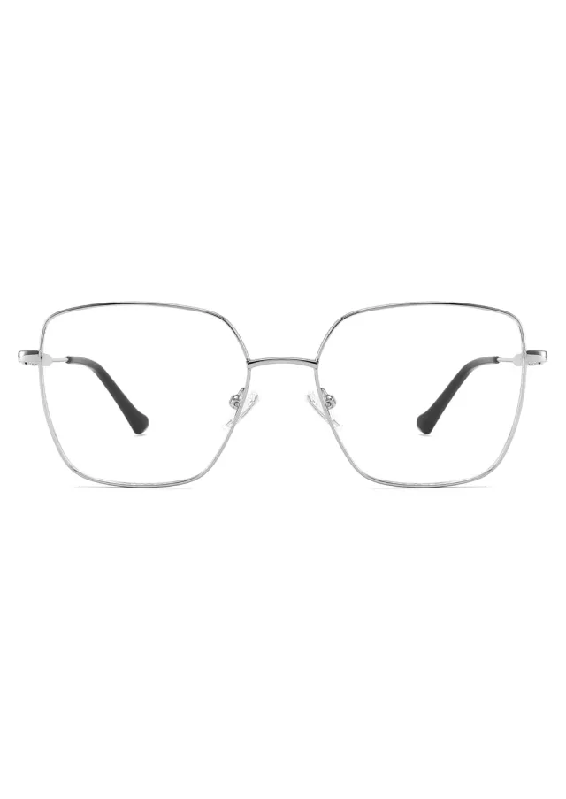 Ouyuan CH6107 montatura occhiali vista oversize acciaio 55 mm