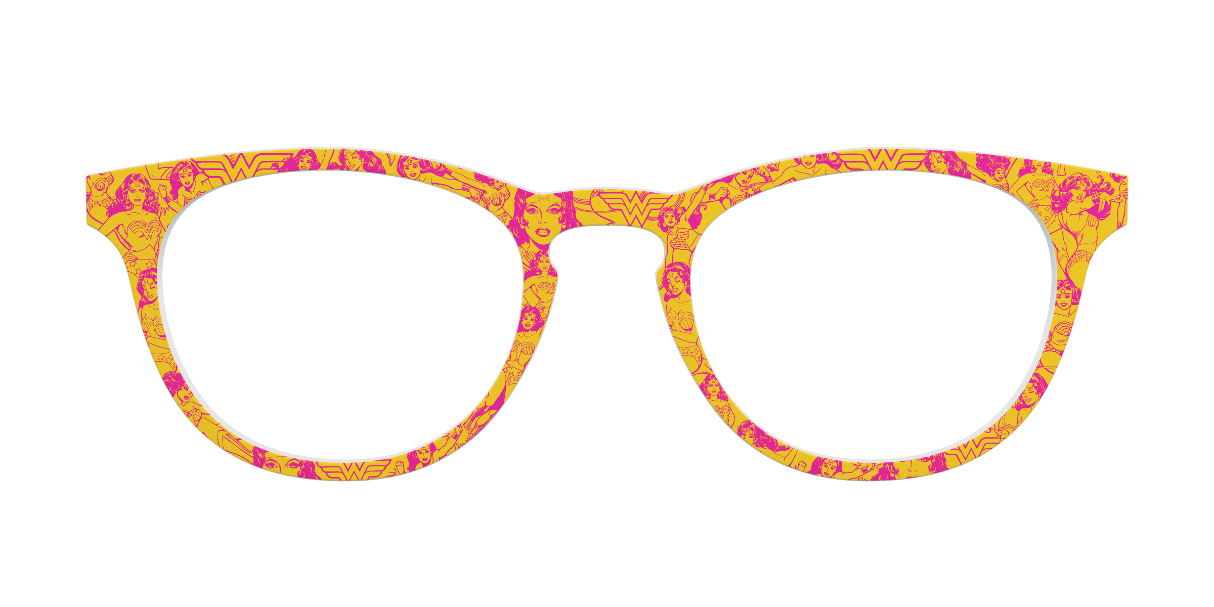 Pair Eyewear Collabs Retro Wonder Woman topper rosa