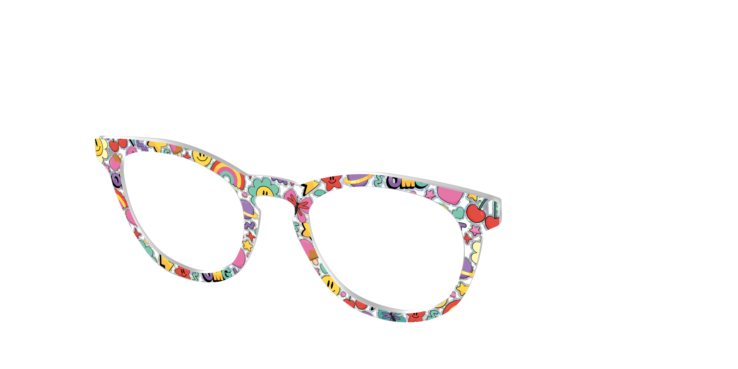 Pair Eyewear Design Tops The Funky Foil Stickers frontalino premium