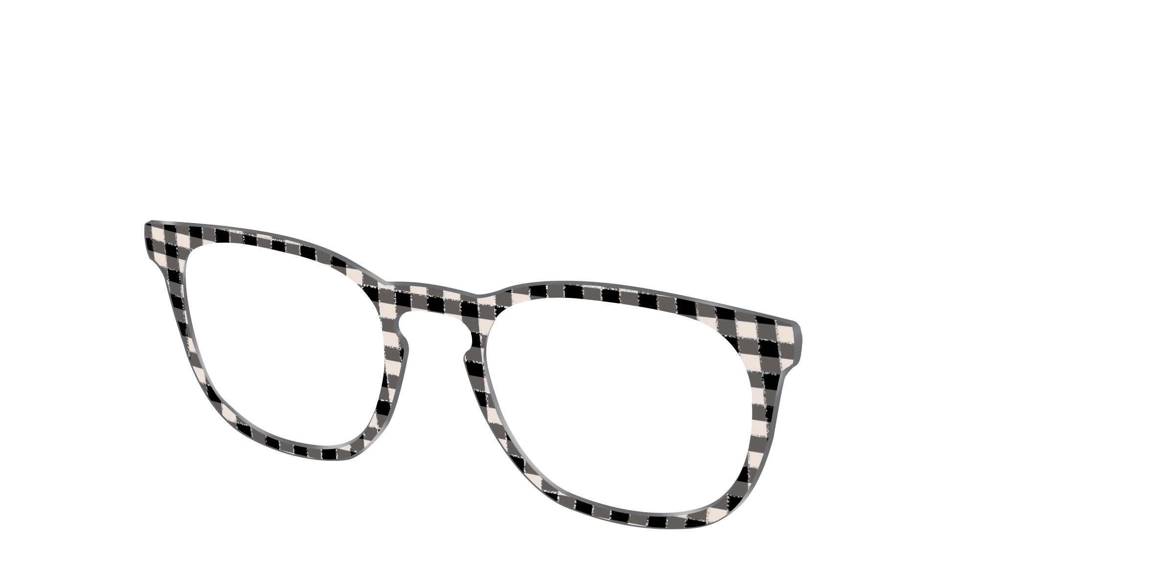 Pair Eyewear Design Tops The Black Buffalo Check with Glitter top