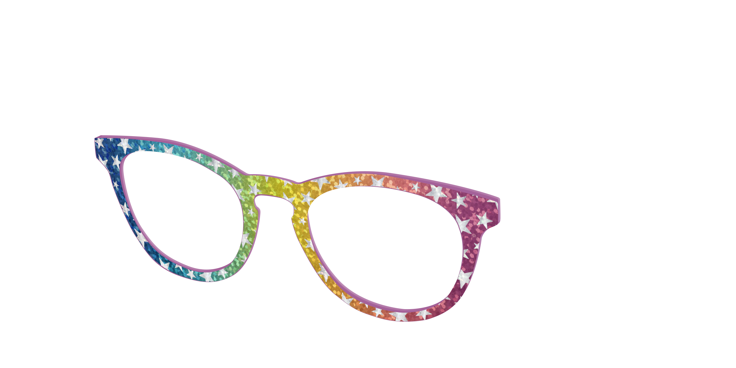 Pair Eyewear School Spirit Iridescent Rainbow Stars frontalino stelle