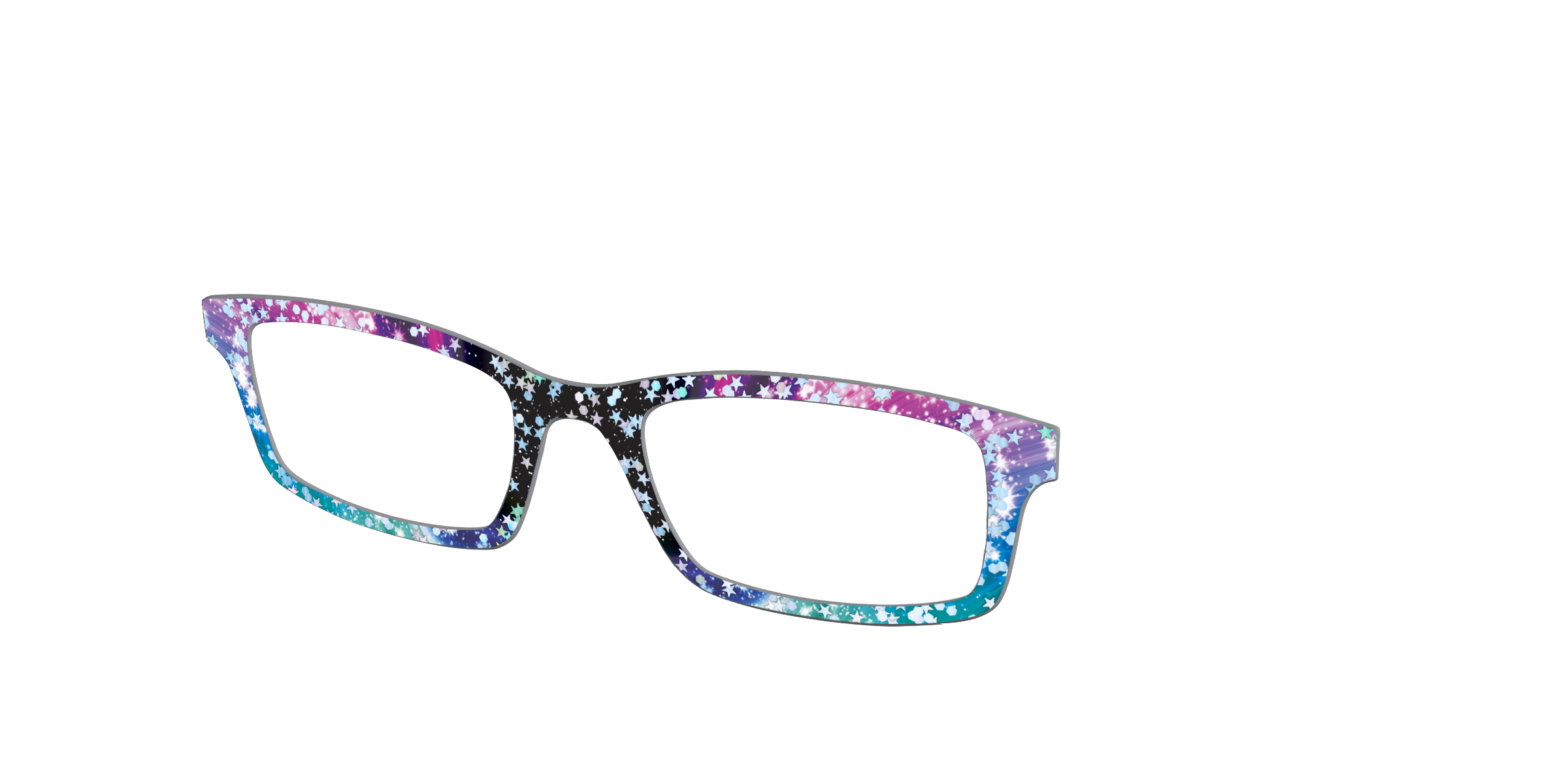 Pair Eyewear Design Tops The Stella Nebula Star Glitter top occhiali