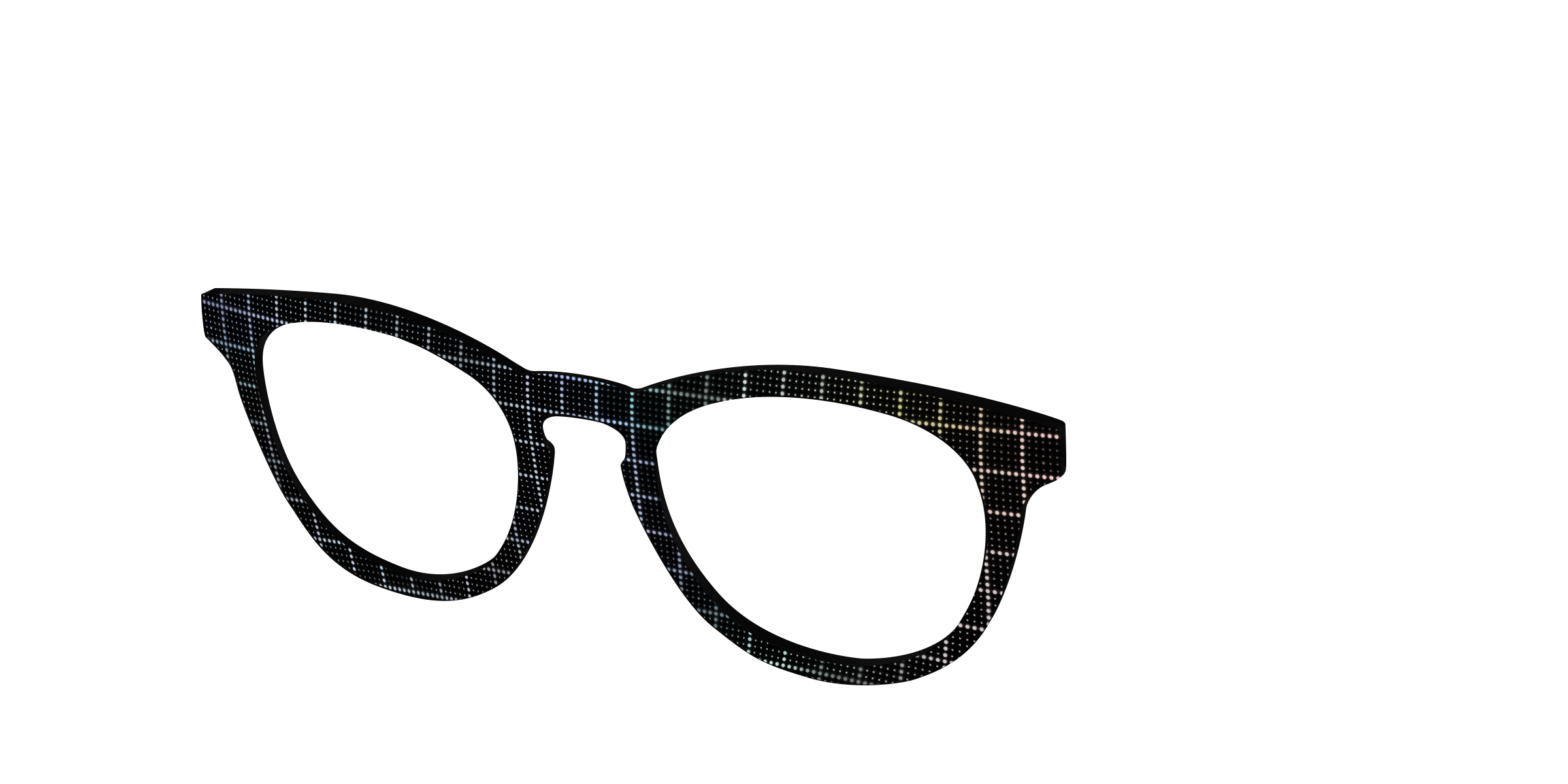 Pair Eyewear Design Tops Silver Iridescent Grid top argento