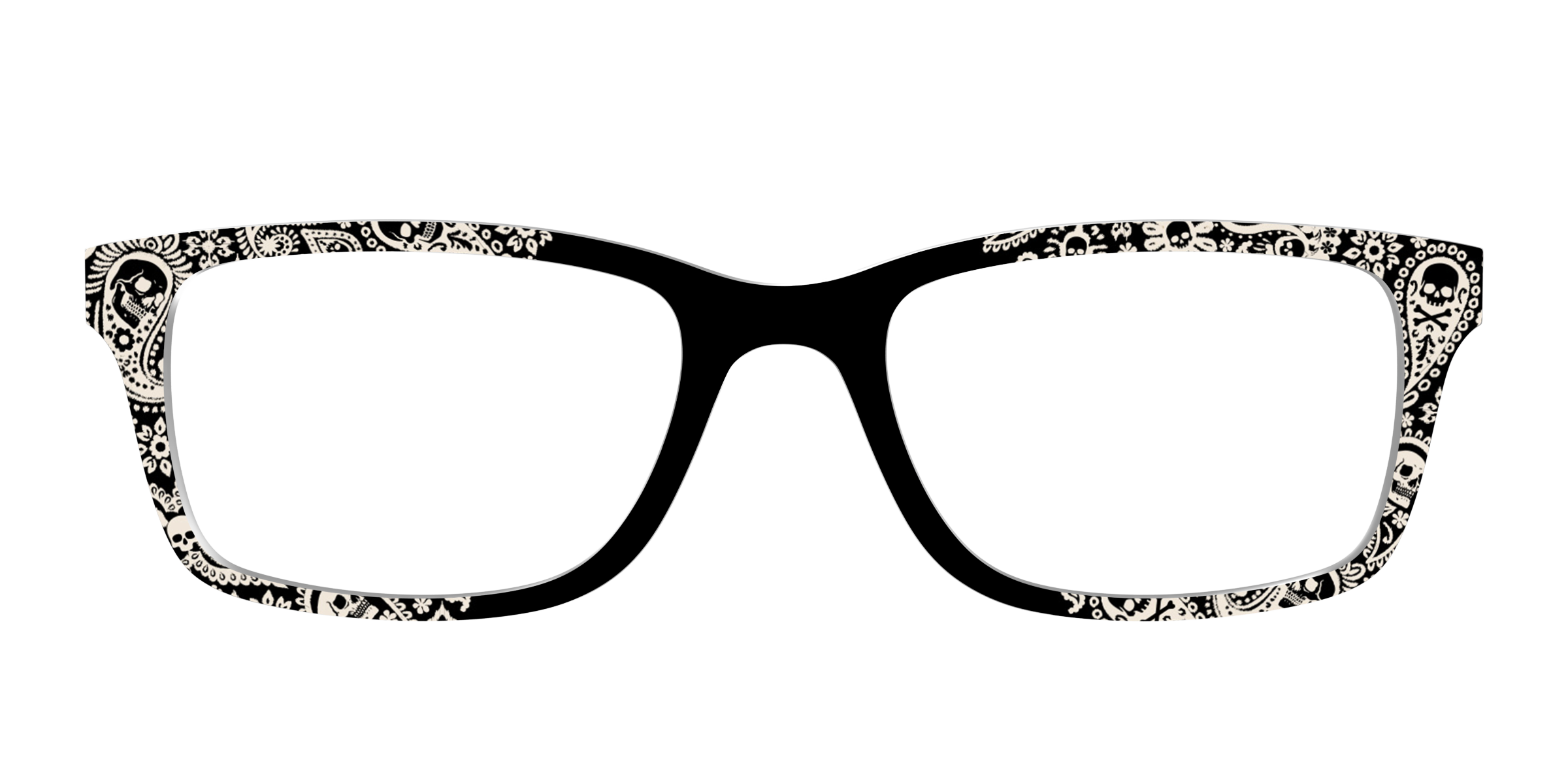 Pair Eyewear Design Tops Bone Paisley top occhiali bianco