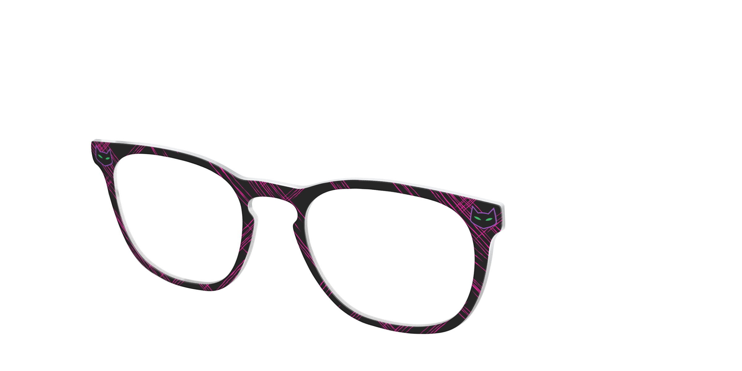 Pair Eyewear Collabs The Catwoman top occhiali nero rosa