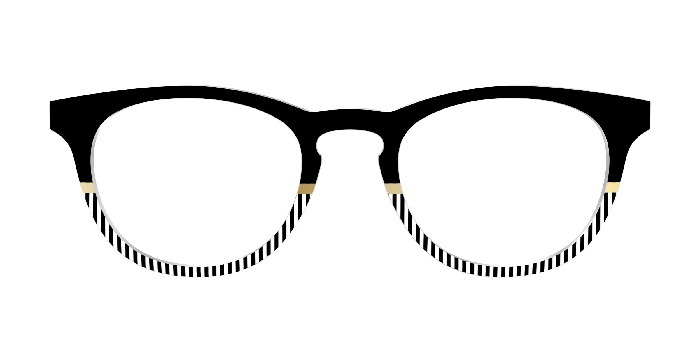 Pair Eyewear Design Tops Chic Stripes Crystal top per occhiali
