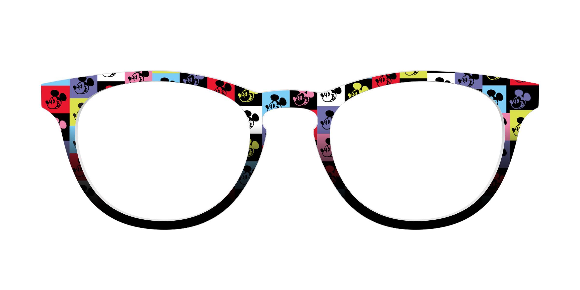Pair Eyewear Collabs Mickey Check top magnetico a quadri