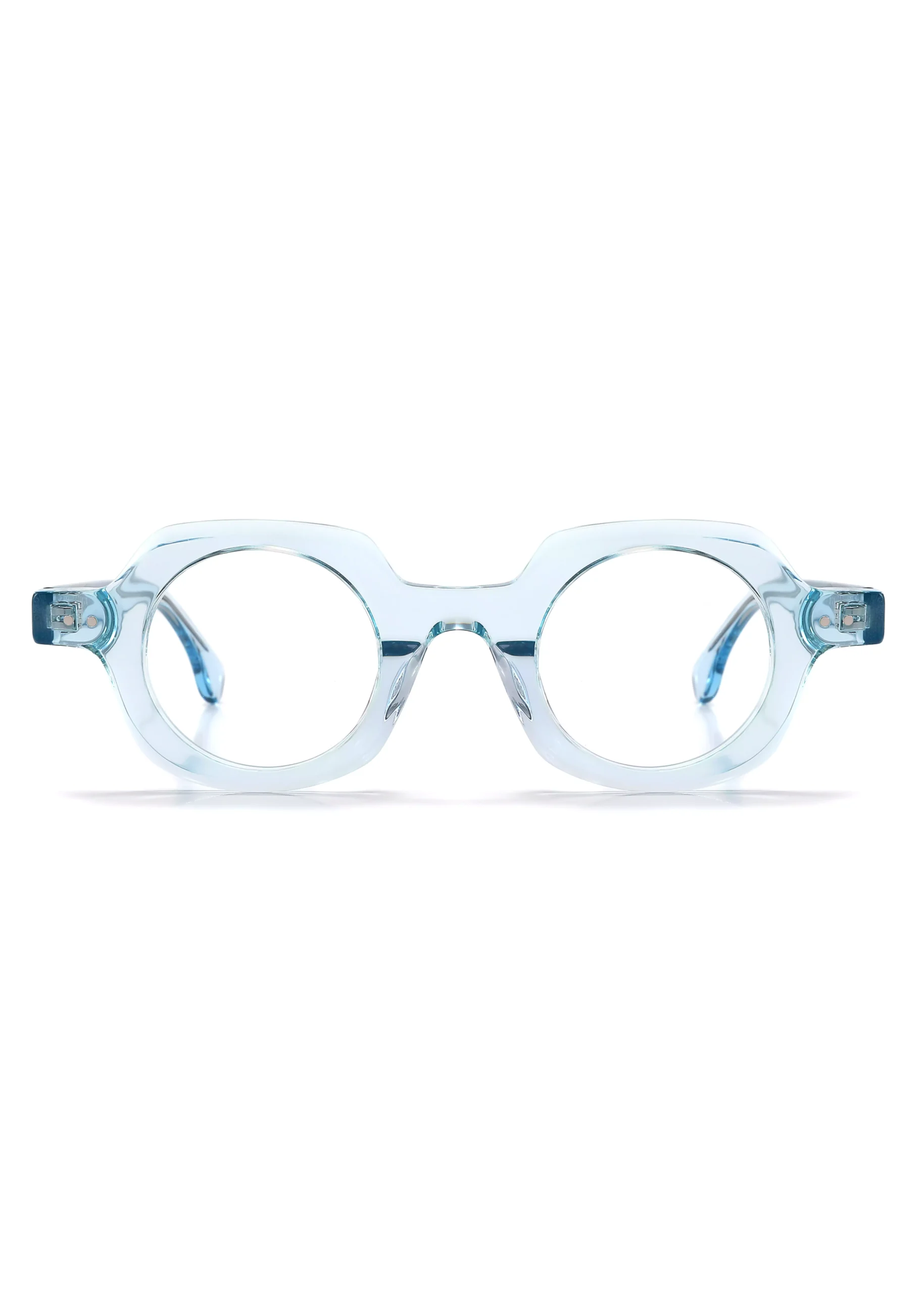 Ouyuan FG1582 montatura occhiali tonda spessa nera