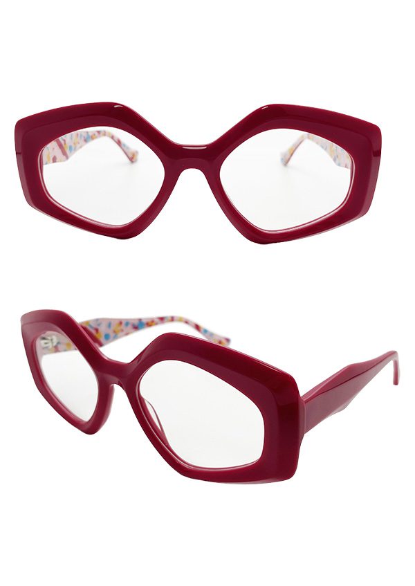 Ouyuan Eyewear NOA24116 montatura occhiali papillon verde acetato