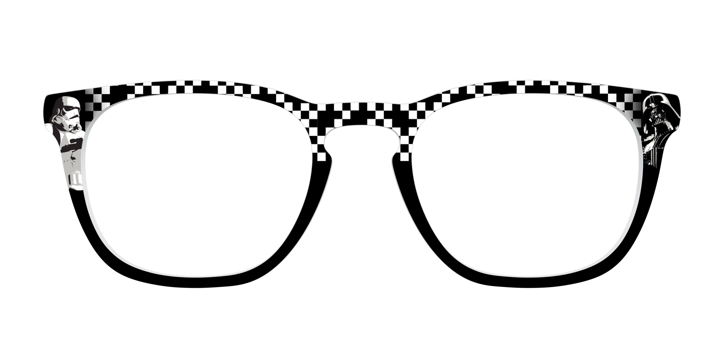 Pair Eyewear Collabs Dark Side Checker Split top Cedro
