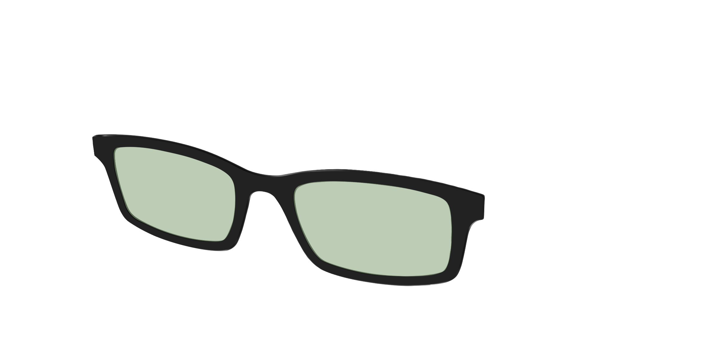 Pair Eyewear Design Tops Black Sage Green top nero lente verde