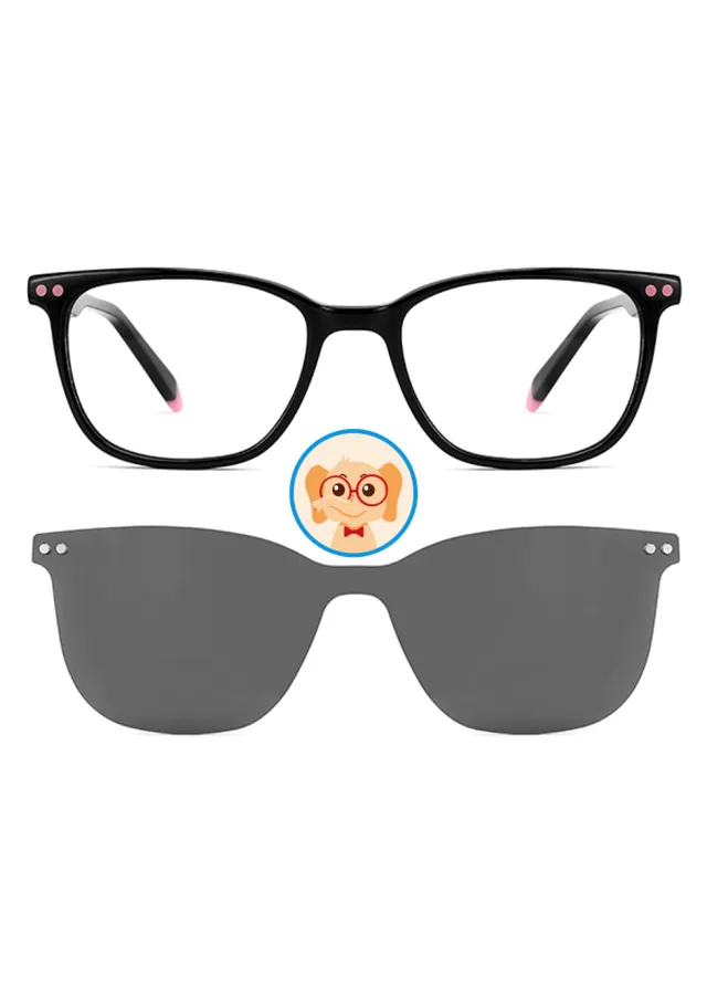 Ouyuan TAK9037 clip on occhiali bambina ovali acetato