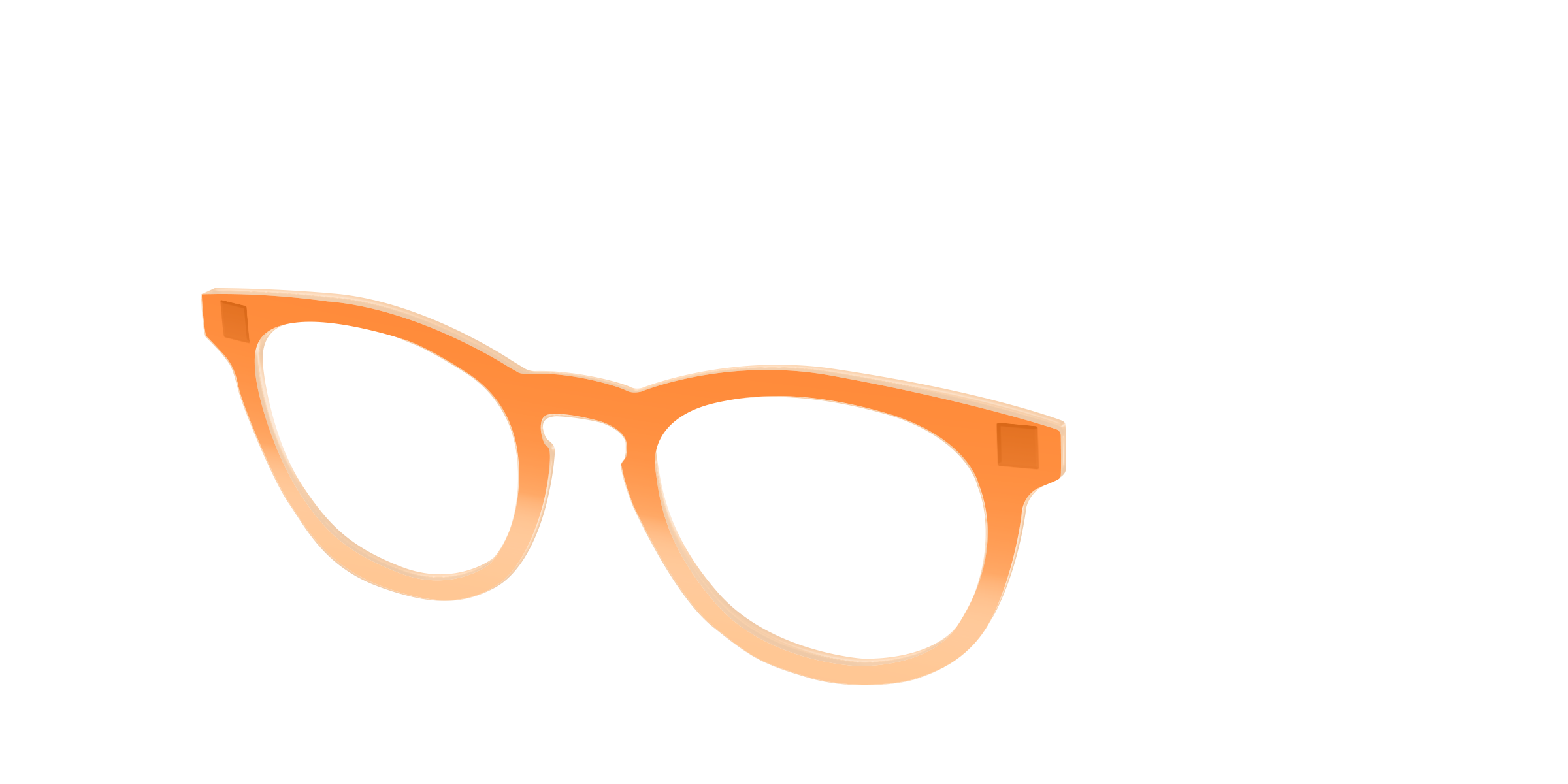 Pair Eyewear Design Tops Tangerine Creamsicle top arancione
