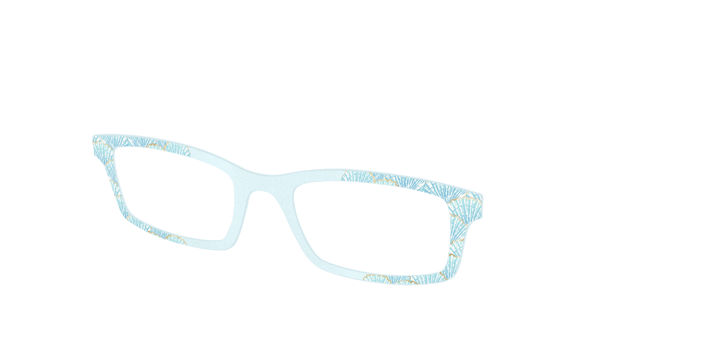 Pair Eyewear Design Tops Aquamarine Shells top frame oro