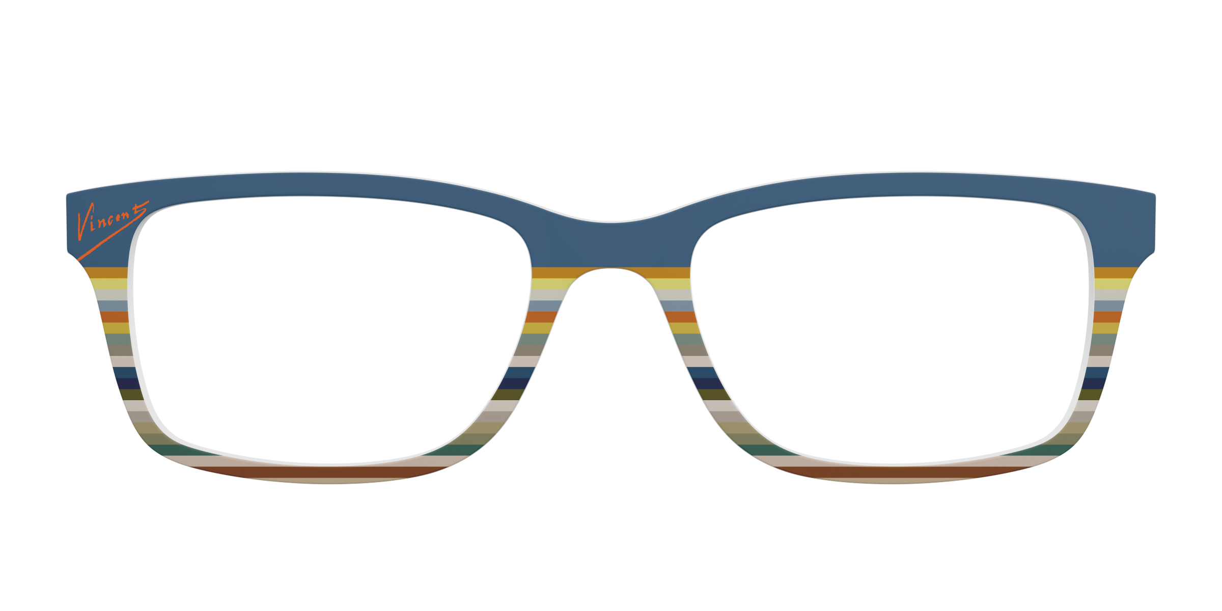 Pair Eyewear Collabs Vincent Stripes top magnetico blu