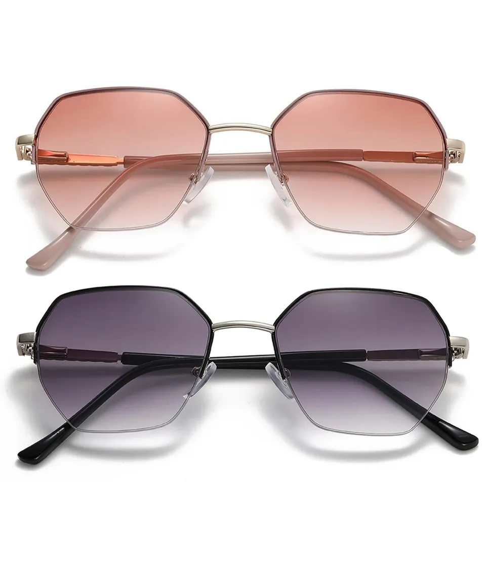 Hubeye Metal Square Occhiali Lettura Sole 1.0 Donna