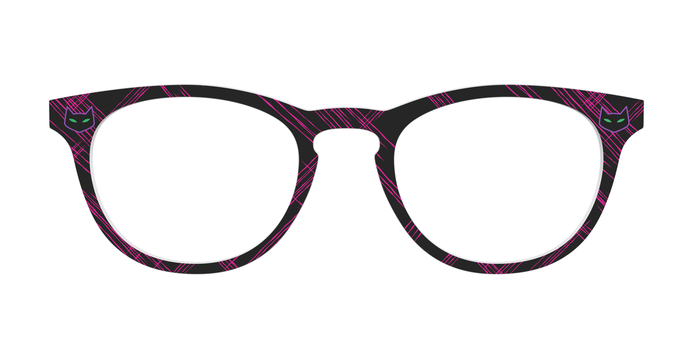 Pair Eyewear Collabs The Catwoman top occhiali nero rosa