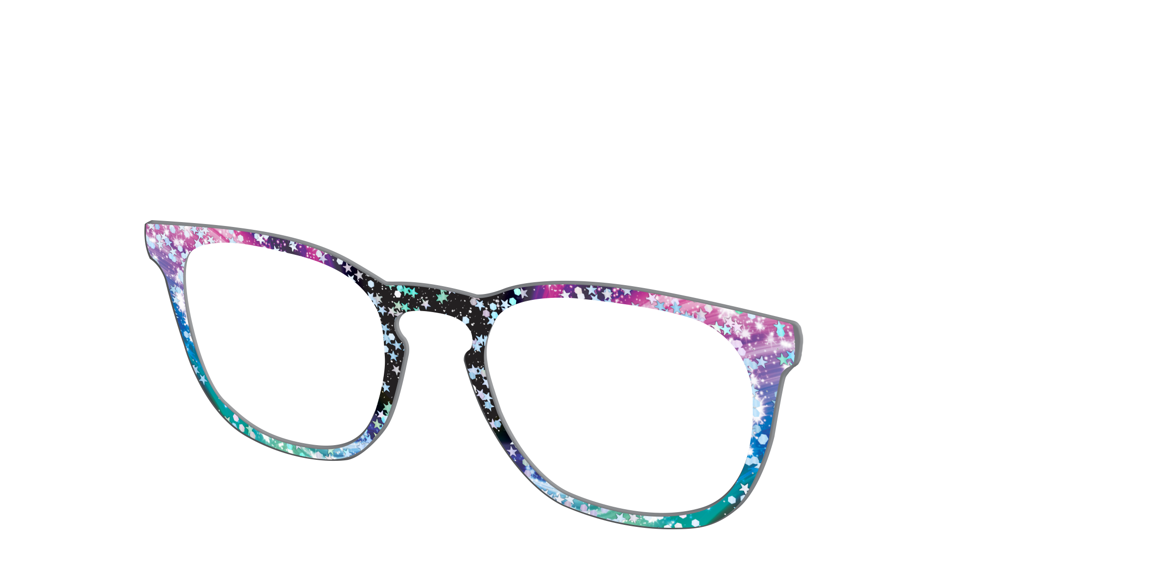 Pair Eyewear Design Tops The Stella Nebula Star Glitter top occhiali
