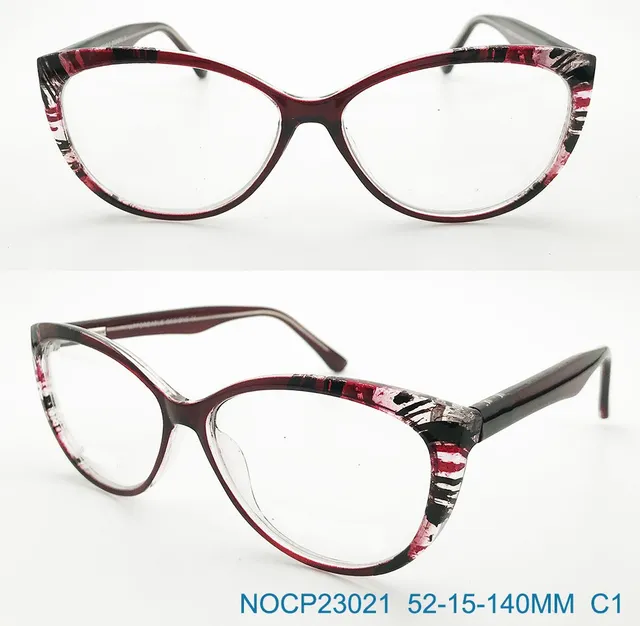 Ouyuan NOCP23021 C1 montatura occhiali da vista cat-eye graffiti