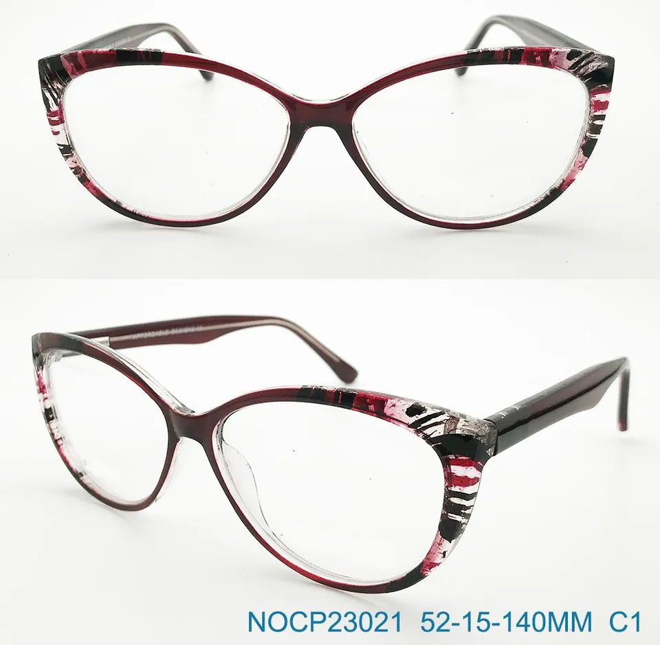 Ouyuan NOCP23021 C1 montatura occhiali da vista cat-eye graffiti
