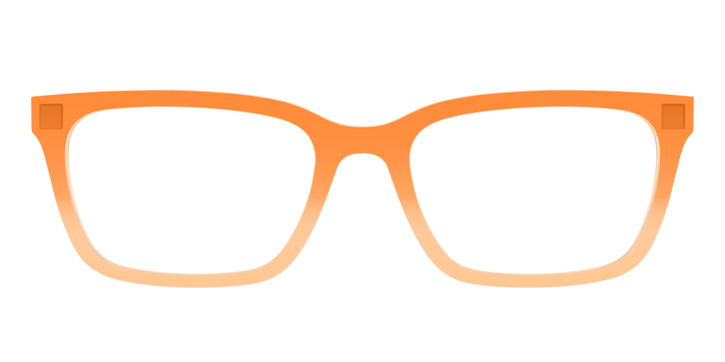 Pair Eyewear Design Tops Tangerine Creamsicle top arancione