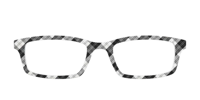 Pair Eyewear Solid Tops B&W Plaid top per occhiali quadri