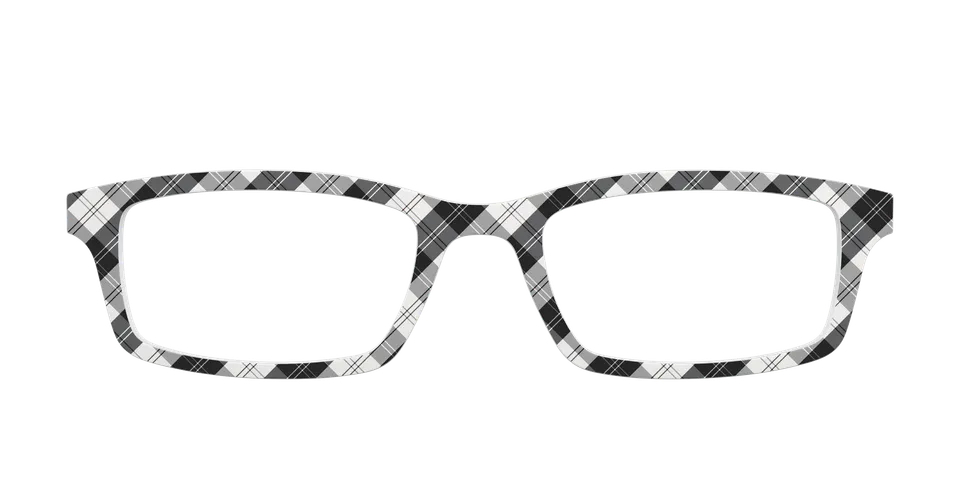 Pair Eyewear Solid Tops B&W Plaid top per occhiali quadri