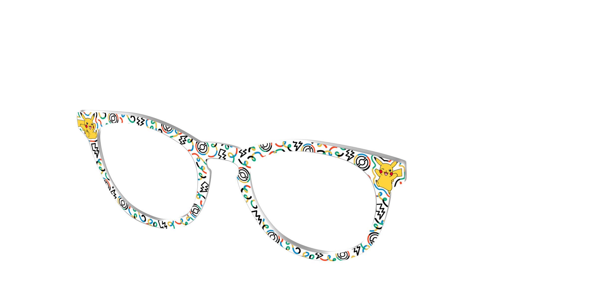 Pair Eyewear Collabs Pikachu Doodle top per occhiali giallo PK10