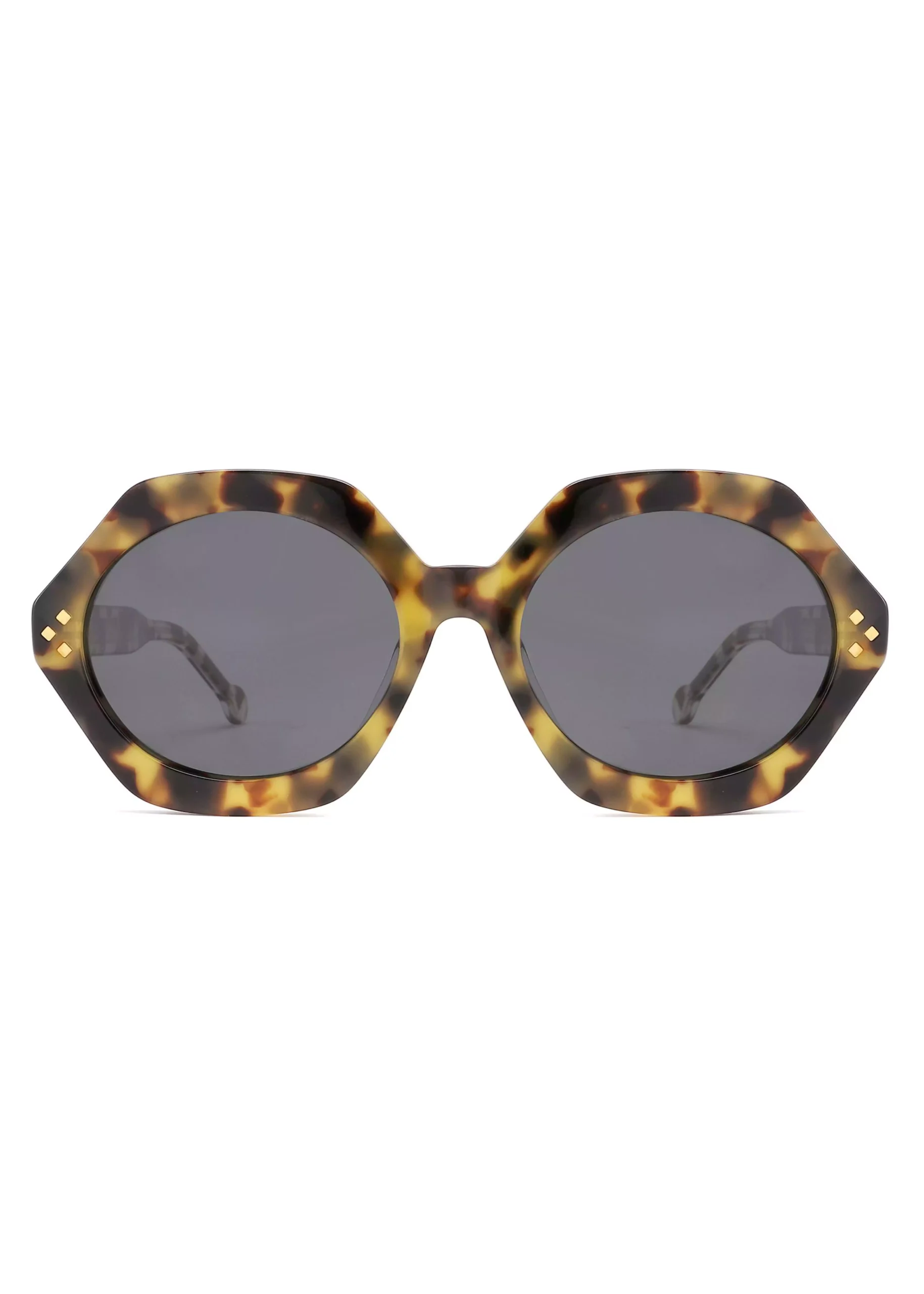 Ouyuan YD1203T occhiali da sole geometrici neri acetato