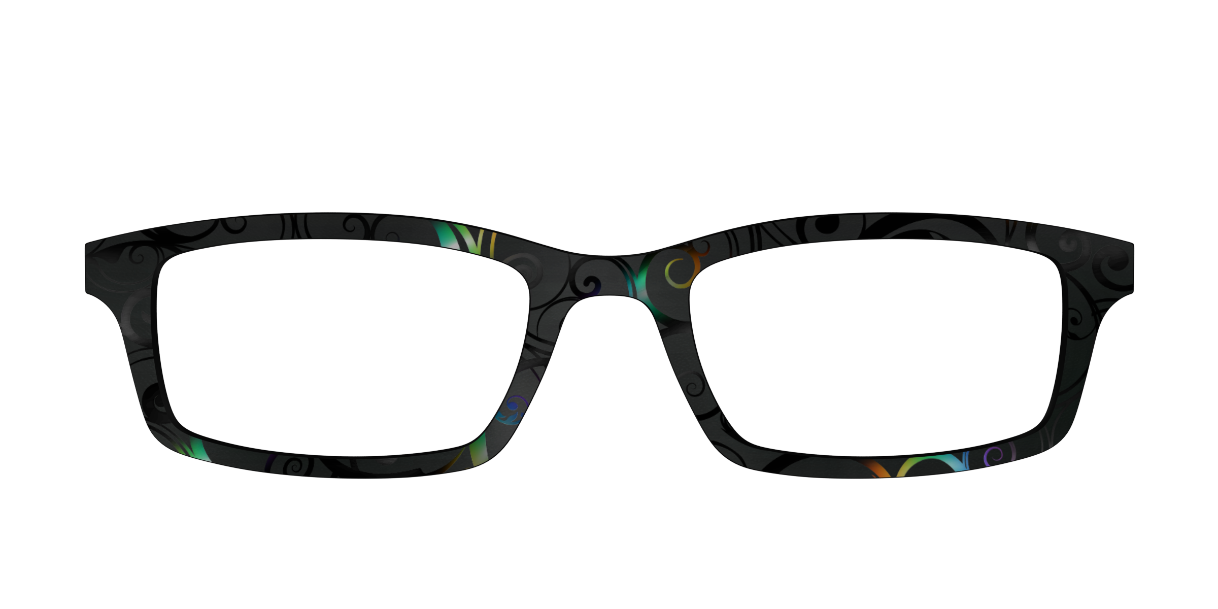 Pair Eyewear Design The Black Shimmer Scrolls top Cedro nero