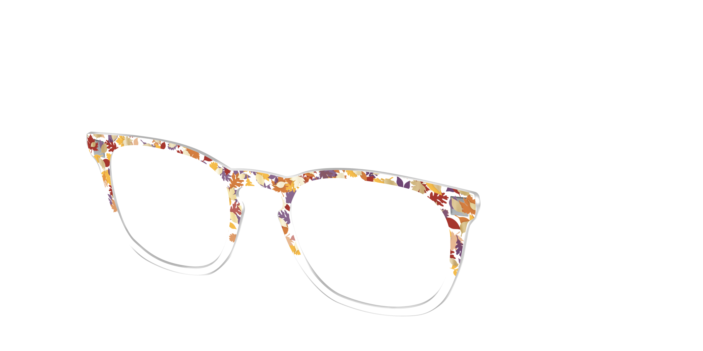Pair Eyewear Design Tops Fallen Leaves Confetti Crystal top premium