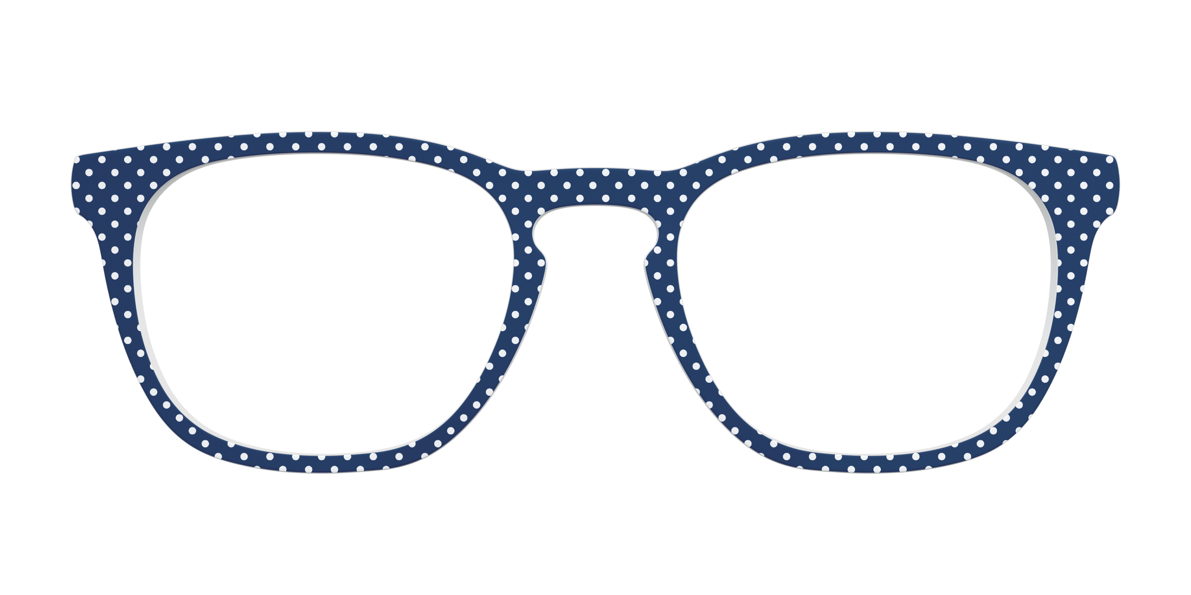 Pair Eyewear Solid Tops Navy Pin Dot top magnetico blu