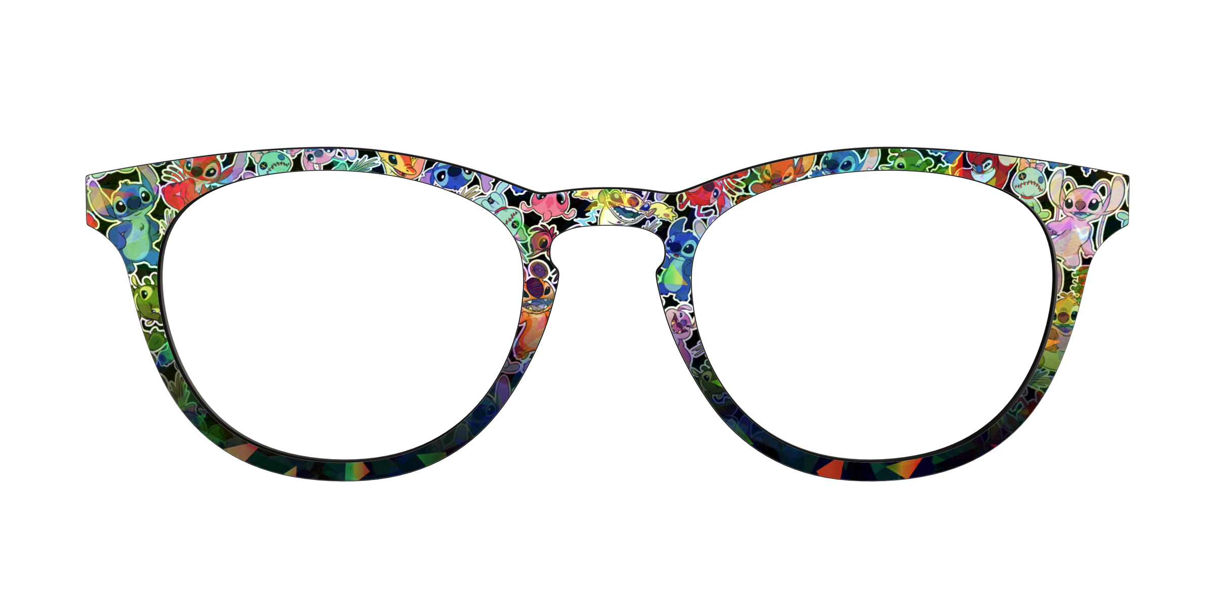 Pair Eyewear Collabs Stitch Friends top occhiali olografico