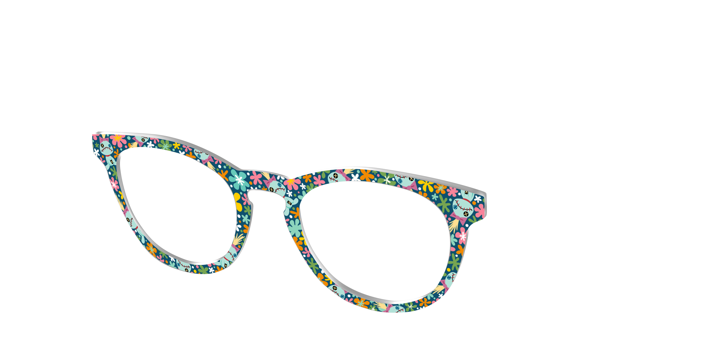 Pair Eyewear Collabs Scrump's Sew Sweet Floral top per occhiali floreale