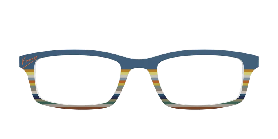 Pair Eyewear Collabs Vincent Stripes top magnetico blu