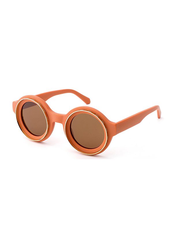 Ouyuan OYMB1494S occhiali da sole rotondi acetato bicolore