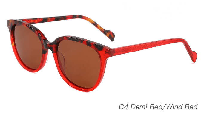 Ouyuan AS00009 occhiali da sole donna acetato colorati