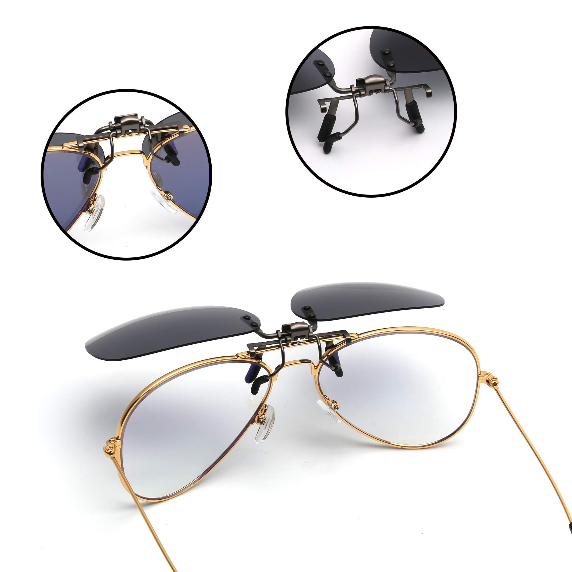 JM Clip per Occhiali da Sole Polarizzati occhiali sole flip up grigio