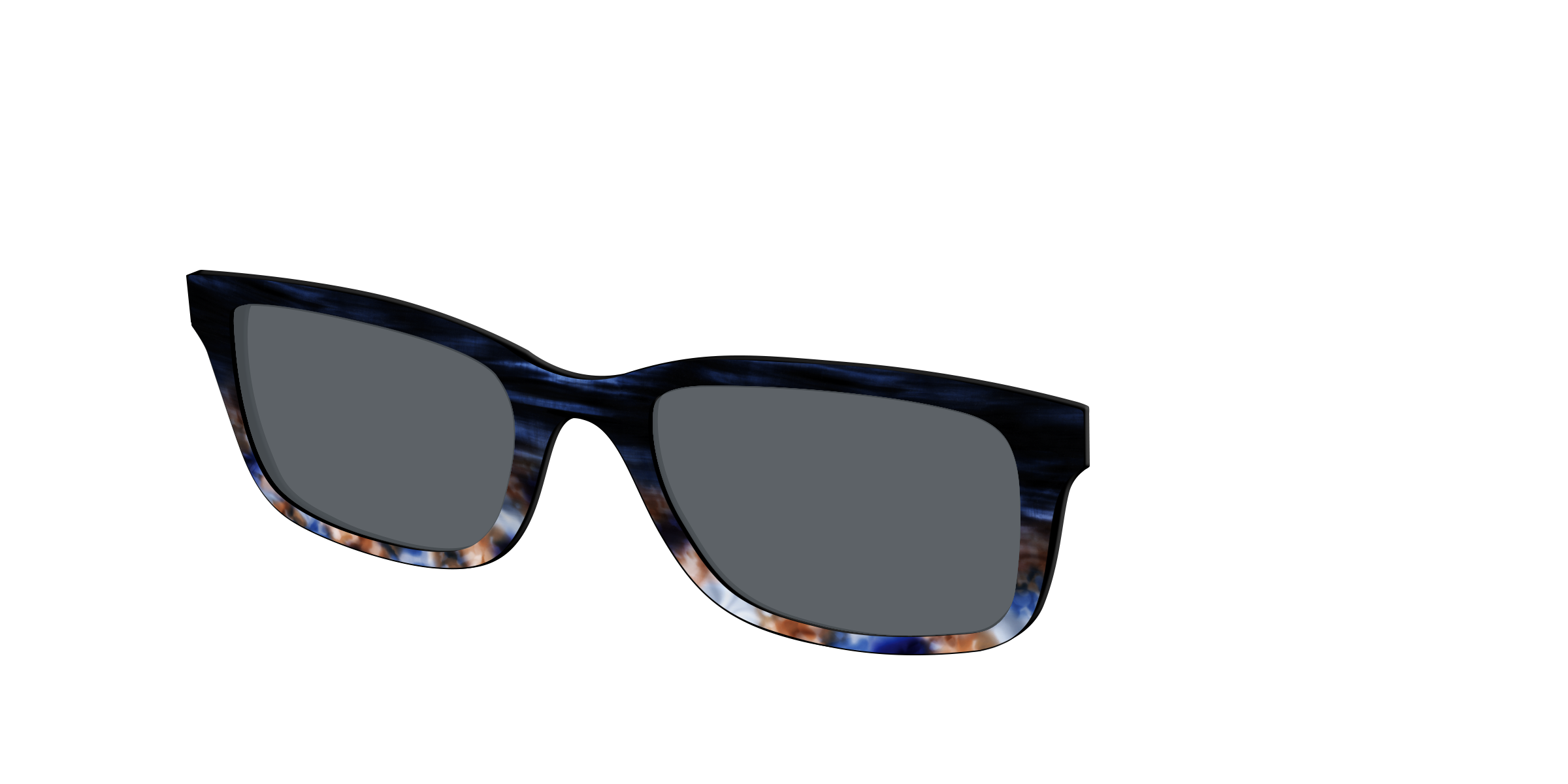 Pair Eyewear Sun Tops Polarized Blue Horn Tortoise clip sole