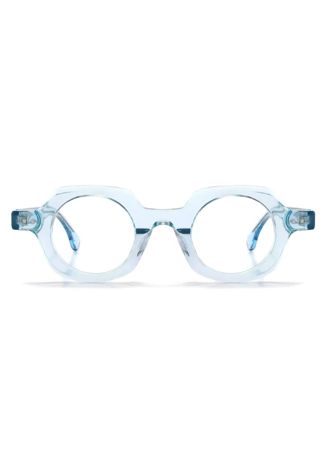 Ouyuan FG1582 montatura occhiali tonda spessa nera