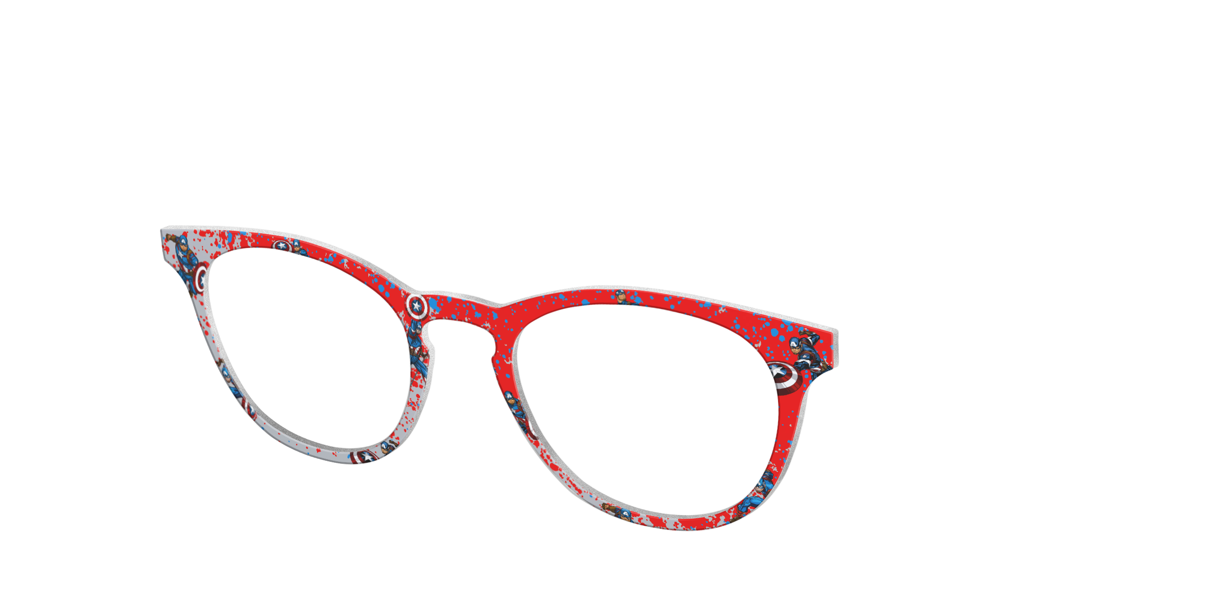 Pair Eyewear Collabs Captain America Splatter top per occhiali
