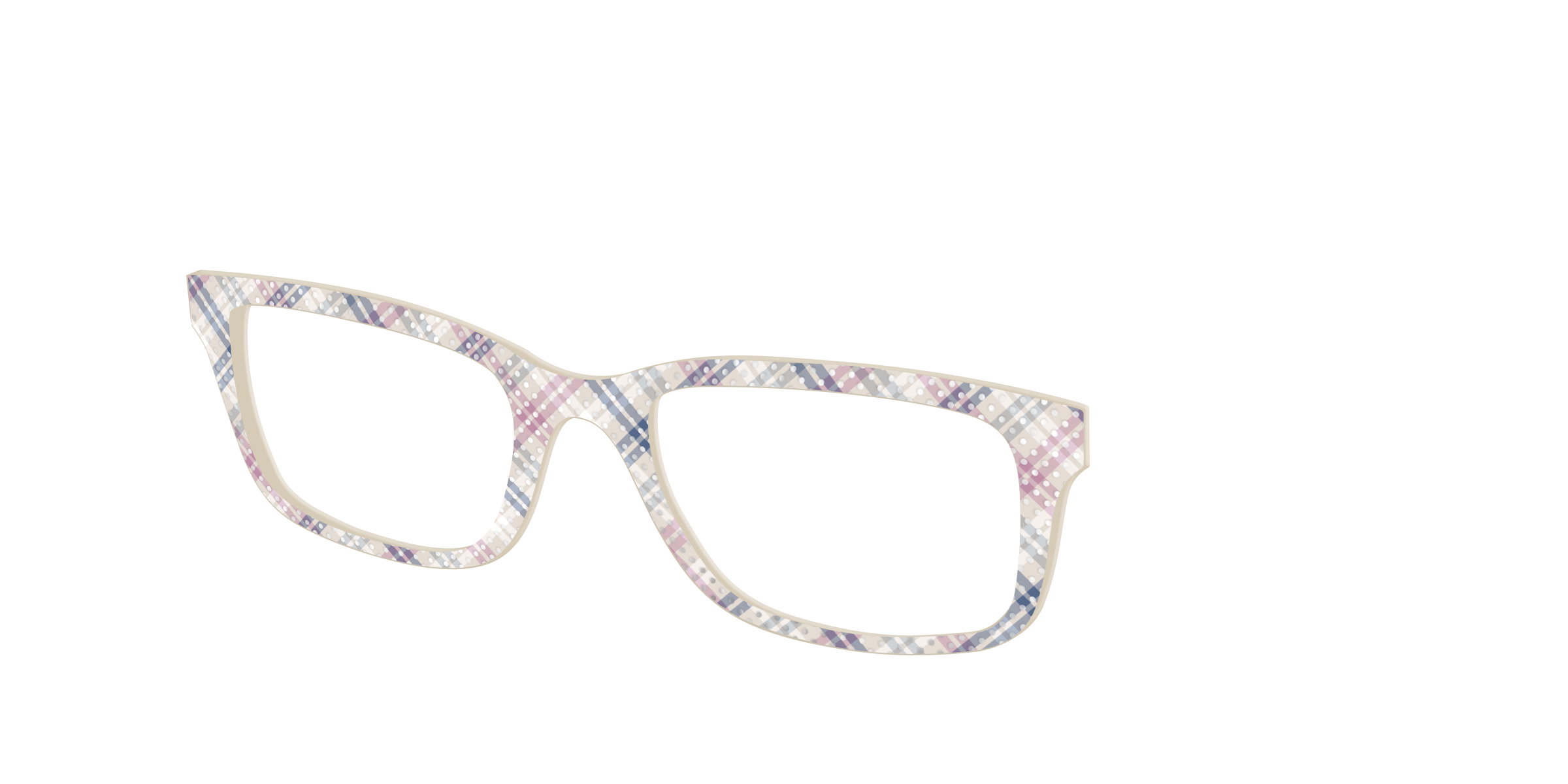 Pair Eyewear Chiffon Plaid Silver topper pois fantasia